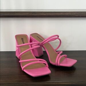 Abound Vibrant Pink Strappy Heels